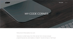 Desktop Screenshot of mycodecorner.com