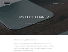 Tablet Screenshot of mycodecorner.com